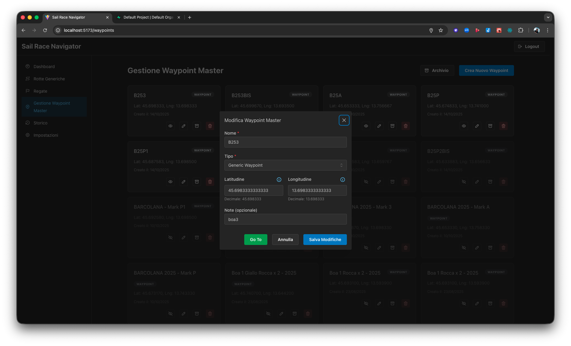Gestione avanzata dei Waypoint